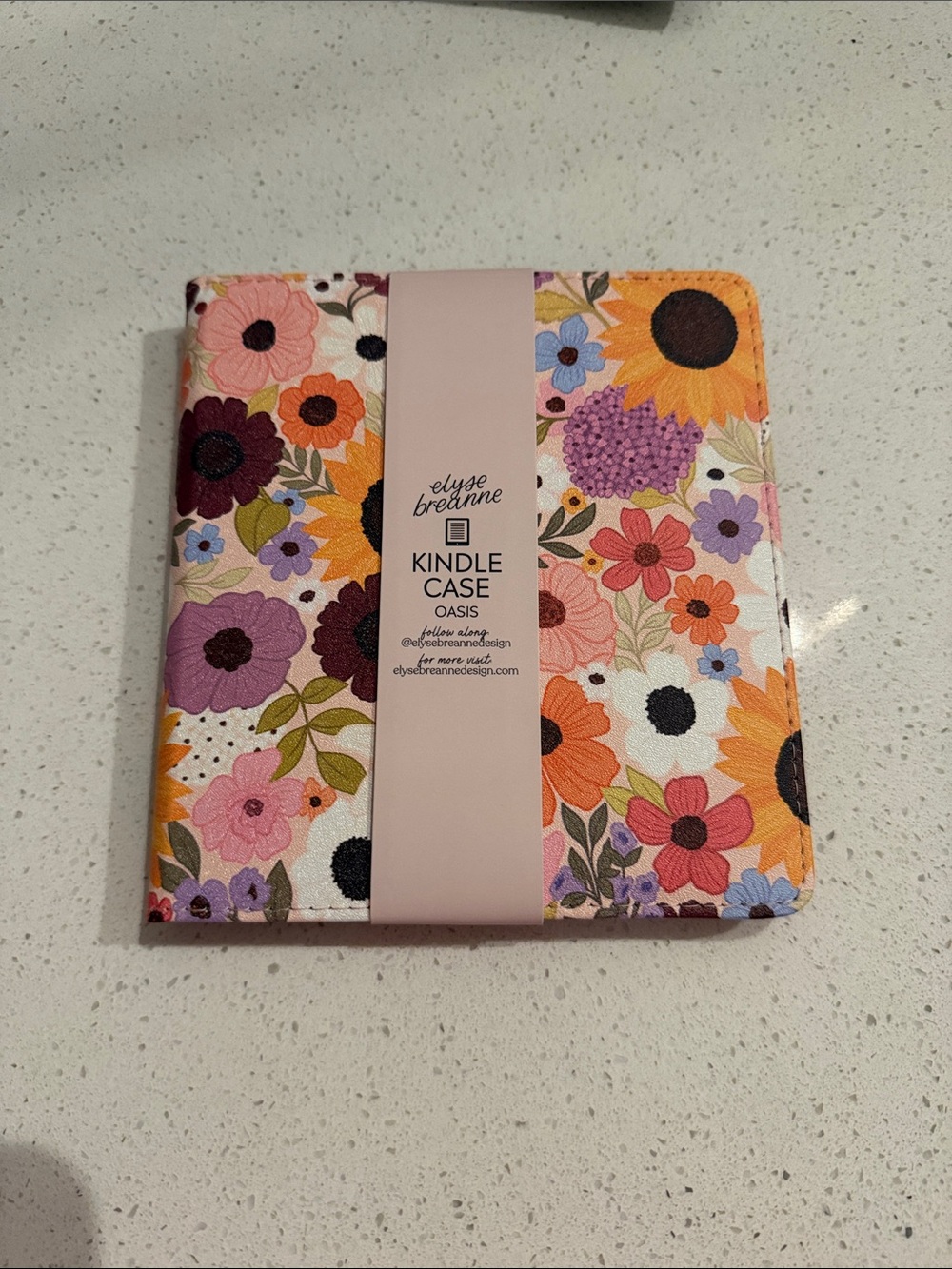 Floral Kindle Case - Pink, Orange, Purple